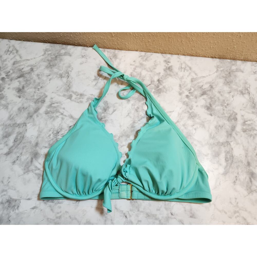 Victoria's Secret Women's Aqua Green Blue‎ Bikini Top, Size 36C
